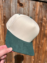 Load image into Gallery viewer, 5 Panel Suede Bill Mid Profile Baseball Cap