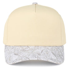 Load image into Gallery viewer, C.C Two Tone Canvas Trucker Cap: White Camo
