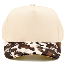 Load image into Gallery viewer, C.C Two Tone Canvas Trucker Cap: Cow
