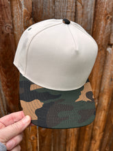 Load image into Gallery viewer, Natural 5 Panel Canvas Camo Brim (3 colors)
