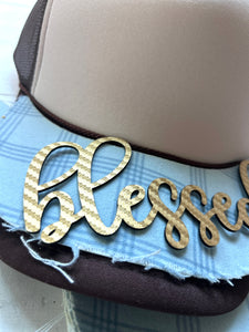 Distressed Flannel Brim Patch
