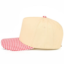 Load image into Gallery viewer, C.C SMALL RED GINGHAM CHECK PATTERN on Two Tone Trucker Hat
