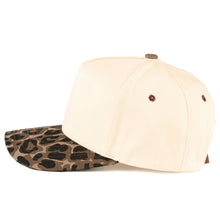 Load image into Gallery viewer, C.C Two Tone Canvas Trucker Cap: Leopard
