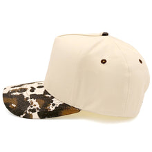 Load image into Gallery viewer, C.C Two Tone Canvas Trucker Cap: Cow
