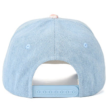 Load image into Gallery viewer, C.C Quilted Style Pattern Bill Two Tone Trucker Hat: Blue/Light Denim
