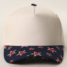 Load image into Gallery viewer, Star Print Brim 5 Panel Trucker Hat
