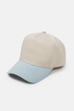 Load image into Gallery viewer, Two Tone Denim 5 Panel Baseball Cap
