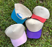 Load image into Gallery viewer, Nonbranded 5 Panel Mid Profile Two Tone Baseball Cap
