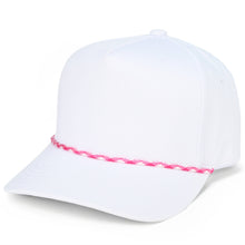 Load image into Gallery viewer, C.C Solid with Two Tone Rope Trucker Hat: Hot Pink

