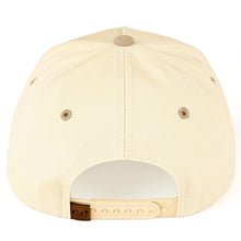 Load image into Gallery viewer, C.C Two Tone with Retro Stripe Cotton Trucker Cap: Beige
