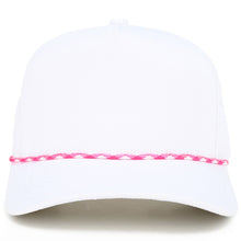 Load image into Gallery viewer, C.C Solid with Two Tone Rope Trucker Hat: Hot Pink

