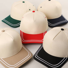 Load image into Gallery viewer, Double Stitched Plain Two Tone Canvas Cotton Trucker Hat
