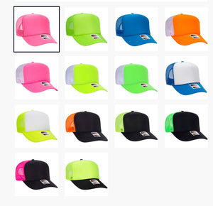 Otto High Crown Trucker - Neon