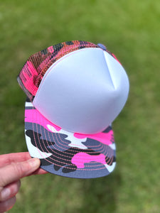 Neon Camo Foam Trucker