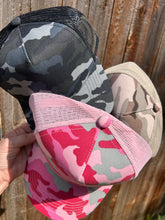 Load image into Gallery viewer, Camo Front Trucker w/mesh
