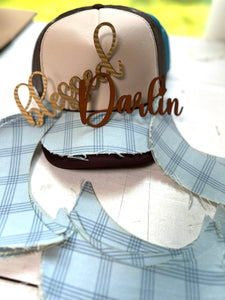 Distressed Flannel Brim Patch