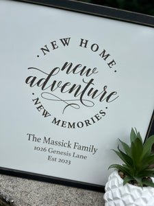 New Home Personalized Wall Sign