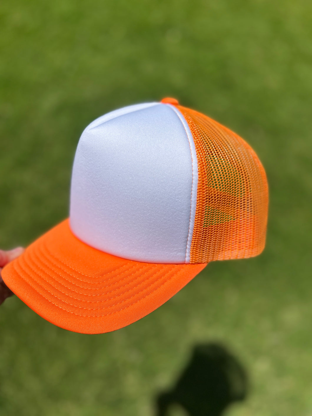 Orange and White Foam Trucker