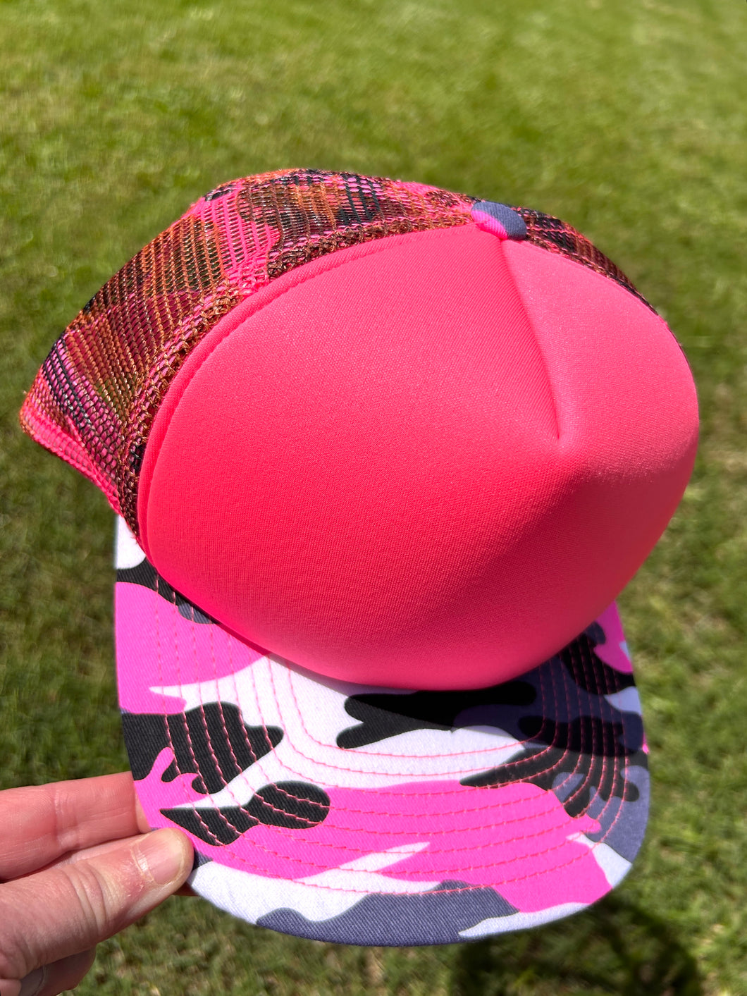 Neon Camo Foam Trucker