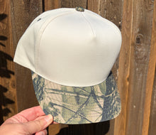 Load image into Gallery viewer, Natural 5 Panel Canvas Camo Brim (4 colors)
