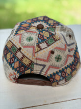 Load image into Gallery viewer, 5 Panel Aztek Jacquard Brown Suede Brim
