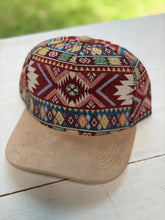 Load image into Gallery viewer, 5 Panel Aztek Jacquard Tan Suede Brim
