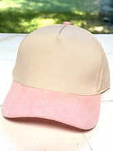 Load image into Gallery viewer, 5 Panel Suede Bill Baseball Cap
