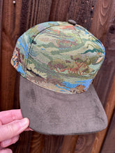 Load image into Gallery viewer, 5 Panel Jacquard Horses Suede Brim
