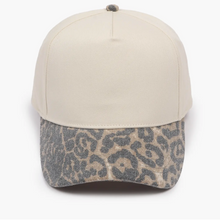 Load image into Gallery viewer, 5 Panel Washed Leopard Print Brim
