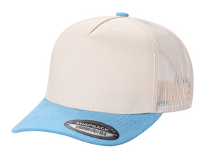 5 Panel Suede Bill with Mesh Back