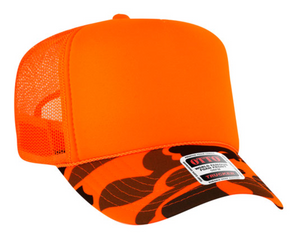 Otto Neon Orange Camo Solid Mesh