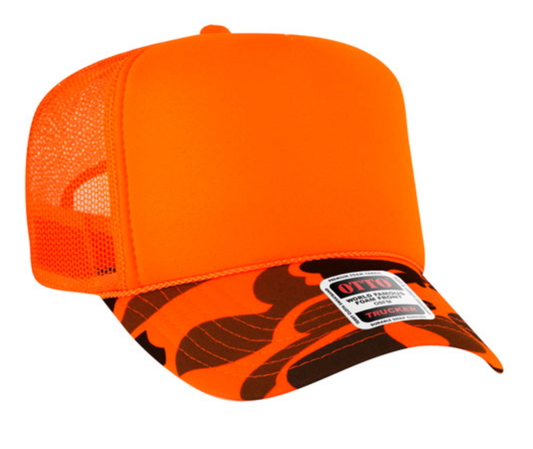 Otto Neon Orange Camo Solid Mesh