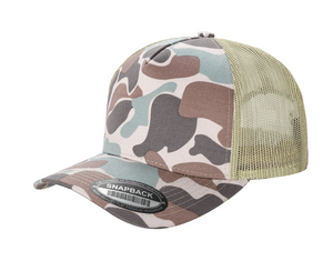5 Panel Two Tone Camo Trucker