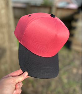 Salmon/Black Two Tone Bball Cap