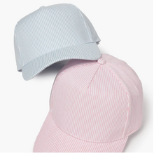 Load image into Gallery viewer, Pinstripe 5 Panel Bball Cap
