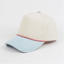 Load image into Gallery viewer, 5 panel Canvas Denim Brim Red Cord
