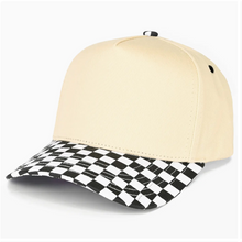 Load image into Gallery viewer, 5 panel CC Canvas Checkered Brim

