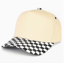 Load image into Gallery viewer, 5 panel CC Canvas Checkered Brim
