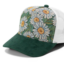 Load image into Gallery viewer, 5 panel Daisy Jacquard Suede Brim

