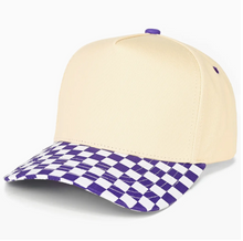 Load image into Gallery viewer, 5 panel CC Canvas Checkered Brim
