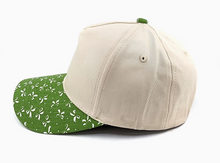 Load image into Gallery viewer, Green Ribbon Brim 5 panel canvas

