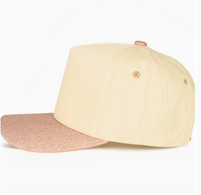 Load image into Gallery viewer, C.C Glitter Brim Trucker Hat : Rose Gold
