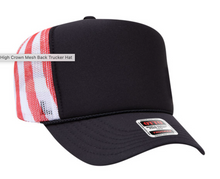 Load image into Gallery viewer, Otto High Crown Flag Mesh Foam Trucker

