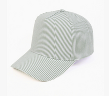 Load image into Gallery viewer, Pinstripe 5 Panel Bball Cap
