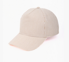 Load image into Gallery viewer, Pinstripe 5 Panel Bball Cap
