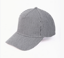 Load image into Gallery viewer, Pinstripe 5 Panel Bball Cap
