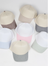 Load image into Gallery viewer, Pinstripe Brim 5 Panel Bball Cap
