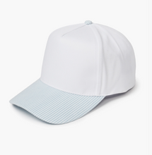 Load image into Gallery viewer, Pinstripe Brim 5 Panel Bball Cap
