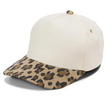 Load image into Gallery viewer, 5 Panel Leopard Suede Brim - Now available in 4 colors!
