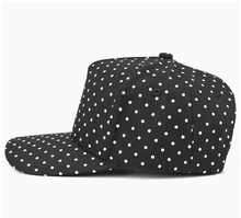 Load image into Gallery viewer, C.C Polka Dot Pattern All Over Trucker Hat: Black
